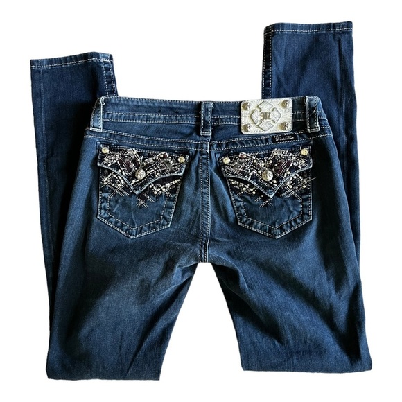 Miss Me Midrise Easy Skinny size 26, embellished jeans - Picture 1 of 9